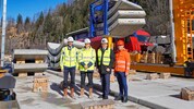 BBT-Vorstand Martin Gradnitzer, Porr-Vorstand Jürgen Raschendorfer, Verkehrslandesrat René ...