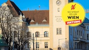Das Hietzinger Amtshaus thront in diesem prunkvollen Bau am Hietzinger Kai.