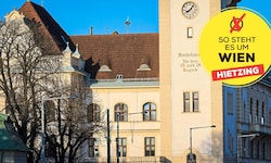 Das Hietzinger Amtshaus thront in diesem prunkvollen Bau am Hietzinger Kai.