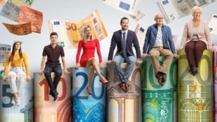 Die große Einkommen-Analyse zeigt: Wie viel Lohn und Gehalt ist in welchem Alter wirklich üblich? Die Zahlen gibt es auch für Frauen und Männer und für Brutto- und Nettoeinkommen. (Bild: Krone KREATIV/stock.adobe.com)