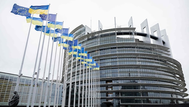 Das Europäische Parlament in Brüssel (Bild: AFP/ROMEO BOETZLE)