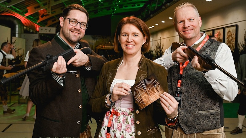 Florian Hiegelsberger, Michaela Langer-Weninger und Wolfgang Wallner (v. li.). (Bild: Wenzel Markus)