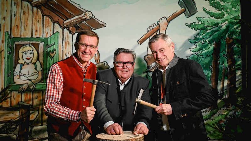 Markus Achleitner, Dieter Recknagl, und Heinrich Schaller (v. li.). (Bild: Wenzel Markus)