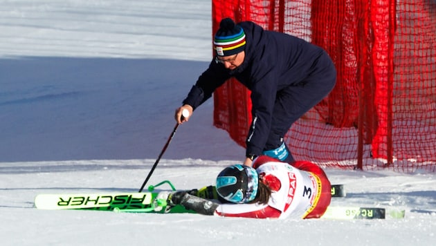 Ricarda Haaser stürzte in Saalbach schwer. (Bild: GEPA)