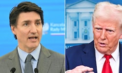 Kanadas Ministerpräsident Justin Trudeau (l.) will Donald Trumps (r.) Strafzölle nicht ...
