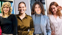 Ina Höller (22) ist selbstständige Fotografin. Carina Rieder ist in der Kinderbetreuung, Linda Lorenzoni ist im Gastrobereich tätig. Nadine Pfaffeneder ist Altenbetreuerin (v. li. n. re.). (Bild: Krone KREATIV/WK Wien)