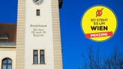 Das Bezirksamt am Hietzinger Kai im 13. Bezirk mit dem markanten Turm samt Uhr ist auch für ...