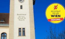 Das Bezirksamt am Hietzinger Kai im 13. Bezirk mit dem markanten Turm samt Uhr ist auch für ...