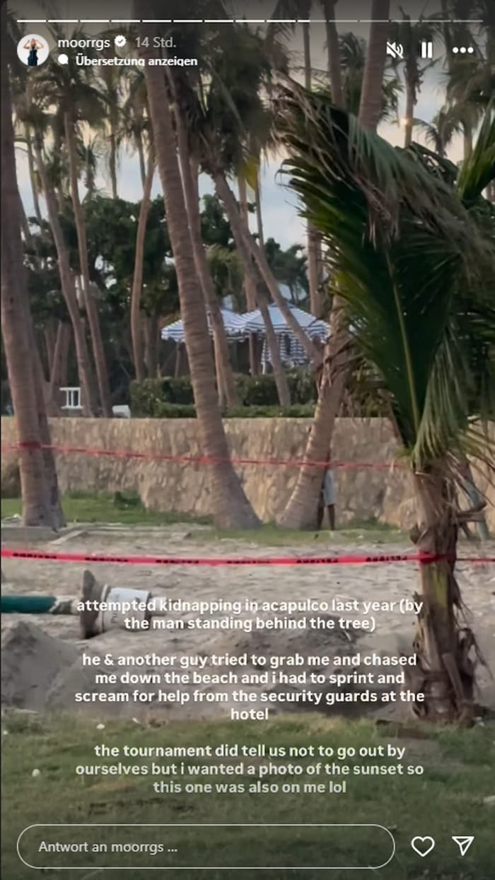 A screenshot of Riddle's Instagram story