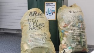 Der Gelbe Sack wird alle sechs Wochen abgeholt (Bild: Pail Sepp)