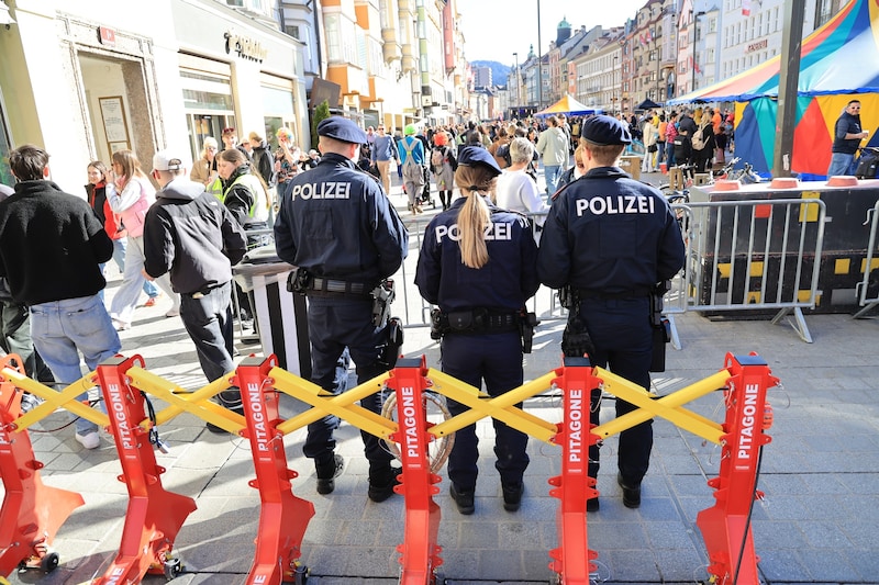 The police guarded the venue. (Bild: Birbaumer Christof)