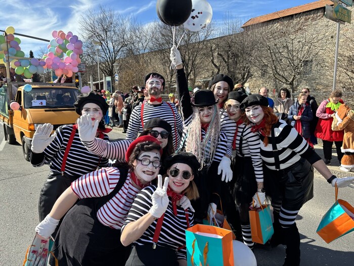 A pantomime gang also took part in the parade.