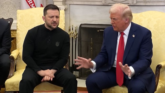 Der ukrainische Präsident Selenskyj hatte auf Trumps Vergleich eine passende Antwort. (Bild: krone.tv )