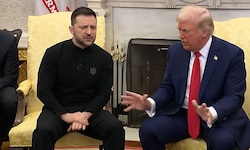 Von links: Der ukrainische Präsident Wolodymyr Selenskyj und US-Präsident Donald Trump