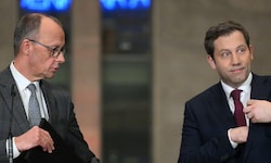 Von links: CDU-Chef Friedrich Merz und SPD-Chef Lars Klingbeil