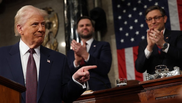 Never before has a "State of the Union" lasted as long as under Trump. (Bild: WIN MCNAMEE/AFP)