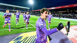 Die Austria um Topscorer Dominik Fitz hat allen Grund zum Jubeln. (Bild: MAX SLOVENCIK / APA / picturedesk.com)