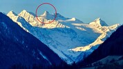 Etwa 150 Meter unter dem Gipfel des Zuckerhütls (roter Kreis) wurde die Frauenleiche entdeckt.