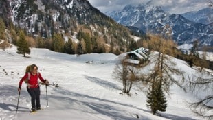 Ein gelungener Abschluss der heurigen Schneeschuhsaison: die Wanderung zum Admonter Haus. (Bild: Weges)