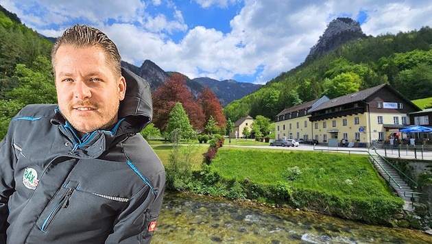 Bernd Scharfegger war die letzten fünf Jahre Pächter des beliebten Lokals „Am Wasserwerk“ in Kaiserbrunn im Höllental. Nun soll das Gebäude abgerissen werden.  (Bild: Krone KREATIV/ZVG Wiener Alpen)