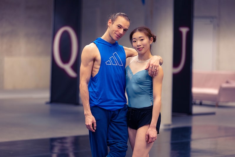 Leo Wolf rehearses for the duet with Florient Cador - the premiere is on April 5. (Bild: Europaballett St. Pölten)