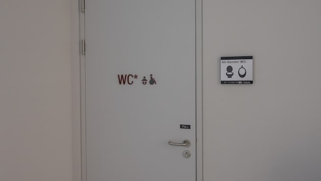 Diese Toiletten kennen keine Geschlechter: Unisex-Klos in der Fachhochschule in St. Pölten. (Bild: Molnar Attila)