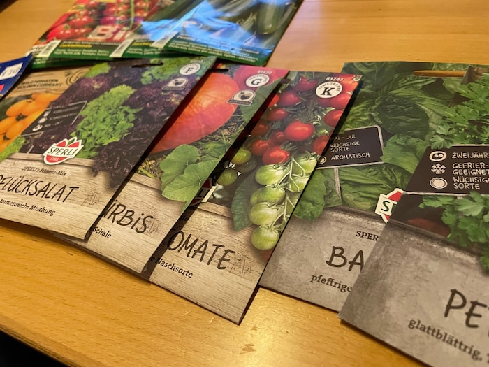 Im Fachhandel erhältliche Samenpäckchen zum Selbstziehen.