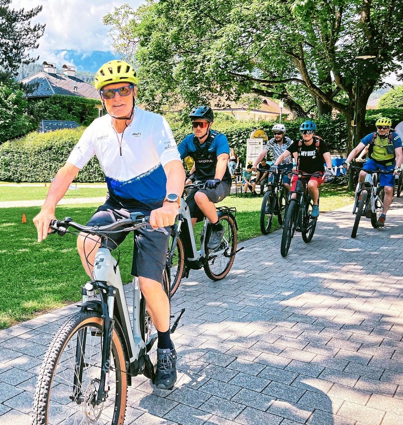 At the Velovista bike opening, you have the chance to pedal along with ski emperor Franz Klammer. (Bild: Wallner Hannes)