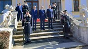 Die drei Präsidenten Alexander Van der Bellen, Petr Pavel (Tschechien) und Peter Pellegrini ...