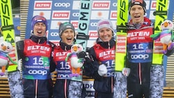 Stefan Kraft, Jacqueline Seifriedsberger, Eva Pinkelnig und Jan Hörl  (Bild: GEPA)