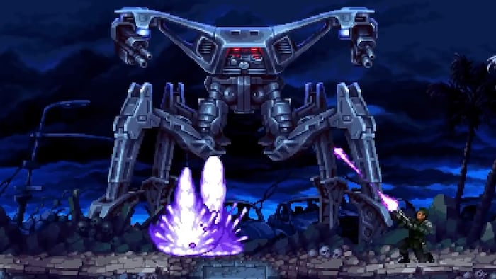Spielerisch erinnert „Terminator 2D“ an Games wie „Contra“ oder „Metal Slug“.