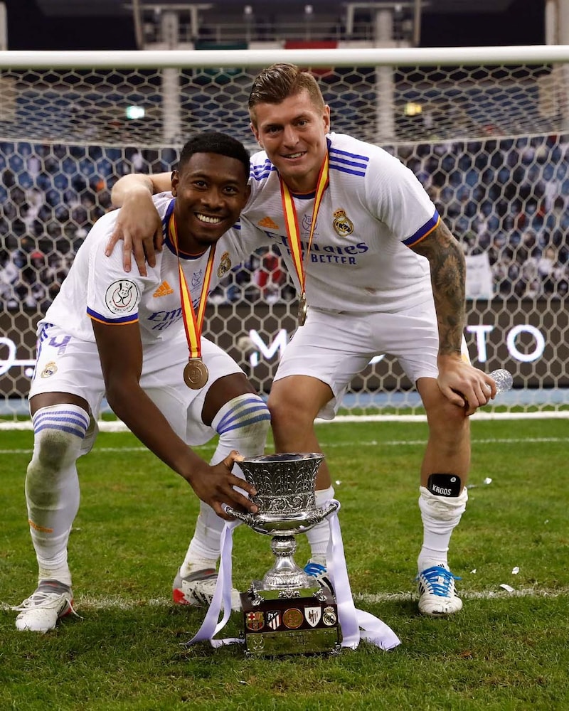 Auch David Alaba (l.) ist in der „Icon League“ am Start. (Bild: Real Madrid)