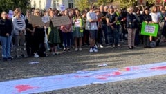 Im September 2023 demonstrierten Frauen für das Recht auf Abtreibung vor dem Landhaus. (Bild: sos)