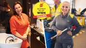 Carina Weitz (re.) und Caroline Nussbaum stehen im Berufsleben ihren Mann.