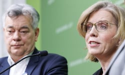 Grünen-Chef Werner Kogler und Ex-Ministerin Leonore Gewessler