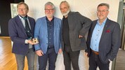 Günther Grall, Helmuth Hehenberger, Hanno Vogl-Fernheim und Rüdiger Lex (v. li.) vor der ...