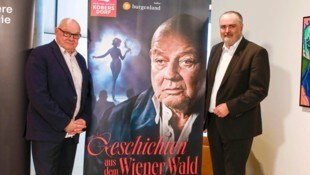 Landeshauptmann Hans Peter Doskozil und Intendant Wolfgang Böck am Donnerstag bei der ...