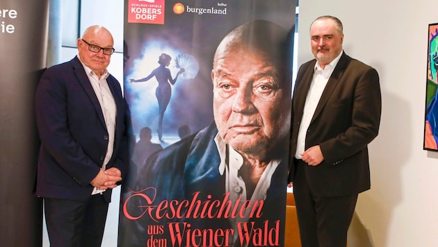 Governor Hans Peter Doskozil and Artistic Director Wolfgang Böck at the presentation of this year's program on Thursday. (Bild: Krone KREATIV)