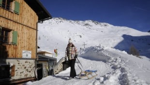 Bei der Schweinfurter Hütte herrscht nach wie vor Winter. (Bild: Peter Freiberger)