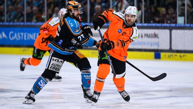 Shawn St-Amant (left) scored Linz's winner in the 88th minute (Bild: GEPA)