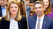 Wiens neue Vizebürgermeisterin Bettina Emmerling und der neue Finanzstadtrat Christoph Maschek ...
