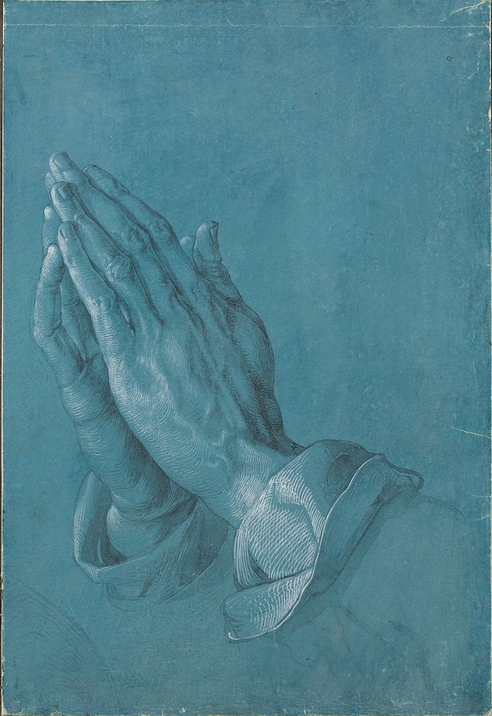 Albrecht Dürers „Betende Hände“, eine Vorstudie zum verbrannten Heller-Altar, sind derzeit in ...