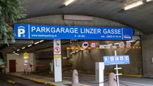 Die Einfahrt würde durch die bestehende Garage führen.