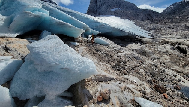 Das vermeintlich ewige Eis in den Alpen fällt mehr und mehr dem Klimawandel zum Opfer. (Bild: ÖAV Gletschermessdienst/ Klaus Reingruber)