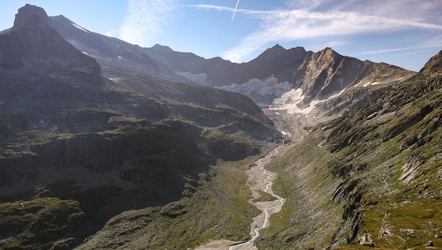 The Ödenwinklkees in Stubachtal lost 59.1 meters in length in one year, more than any other glacier in Salzburg. (Bild: Roland Hölzl)