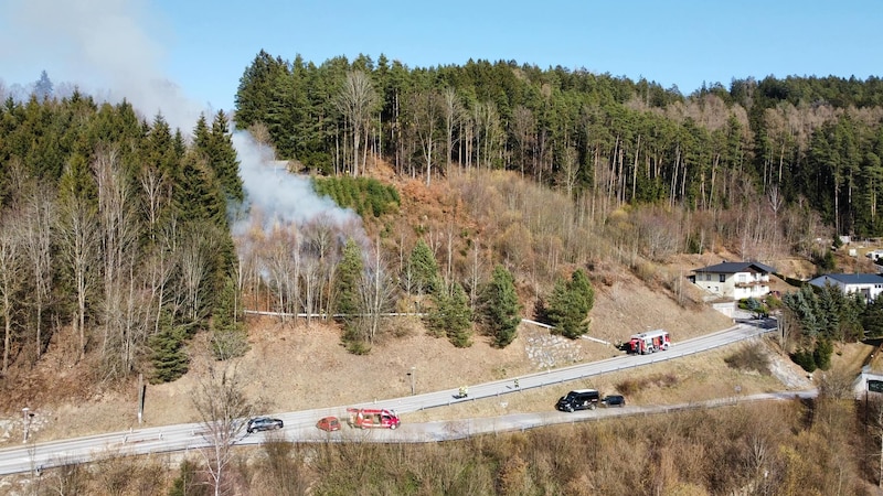 Ten fire departments arrived in Hirschbach. (Bild: FF Hirschbach)