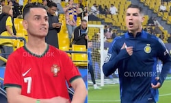 Der echte Ronaldo (re.) war mit der optischen Performance seines vermeintlichen Doppelgängers ...