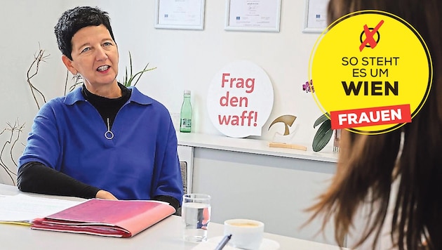 Monika Nigl, head of the career and further education advice center at waff, knows first-hand about the challenges women face in their professional lives. (Bild: Krone KREATIV/Zwefo)