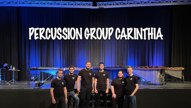 Making concert halls shake - David Edlinger, Sarah Pletschko,Lukas Aldrian,Stefan Traninger, Marko Jurecic and Christoph Grabuschnig. (Bild: Percussion Group)