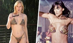 Rumer Willis posiert im legendären Glitzer-Bikini ihrer Mama Demi Moore. 